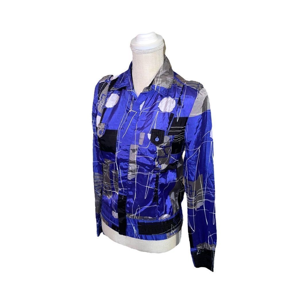 Diesel Retro Geometric Pattern Button Up Top - Picture 6 of 12